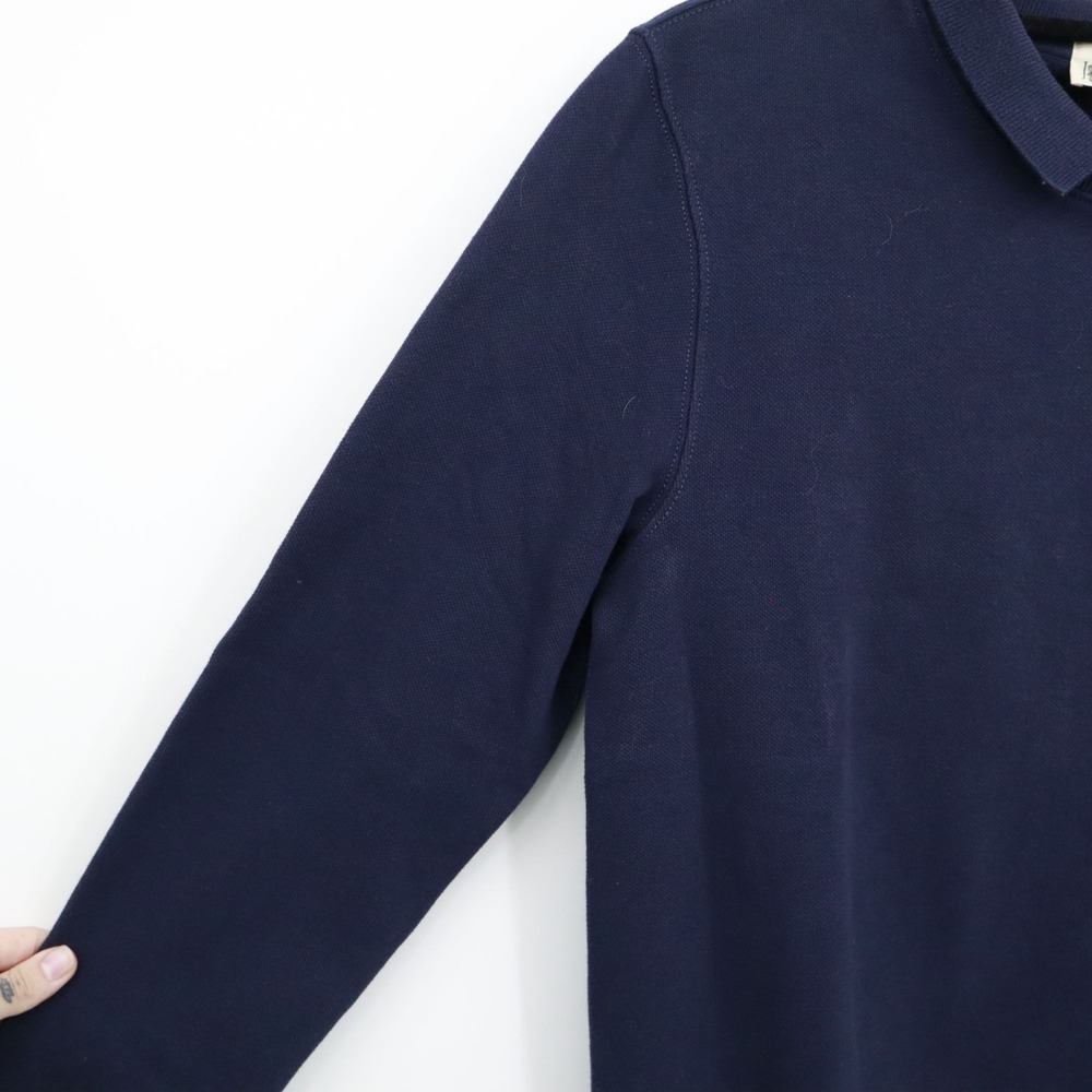 J. Crew‎ Piqué Fleece Sweatshirt Men XS Blue Preppy Academia Collegiate Classic - Picture 6 of 16